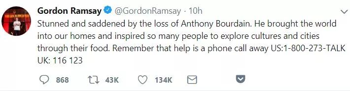 安东尼·伯尔顿——美国最会讲故事的名厨电视主持人骤然离世