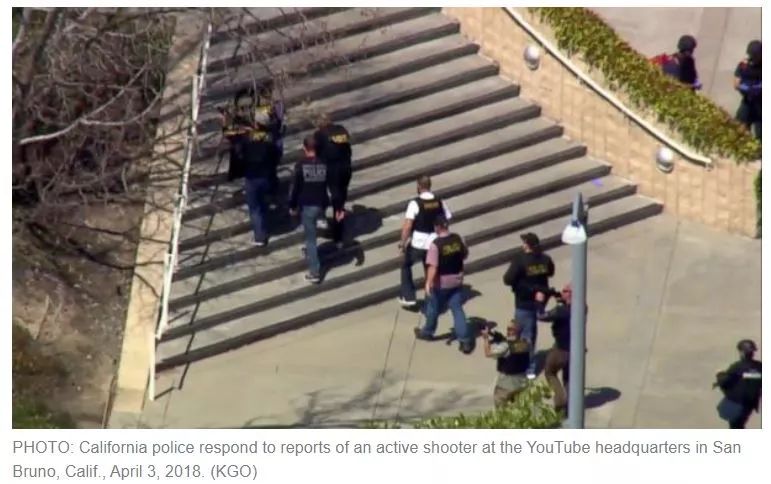 刚刚，美国硅谷YouTube总部发生枪击案，一死四伤 | 图姐