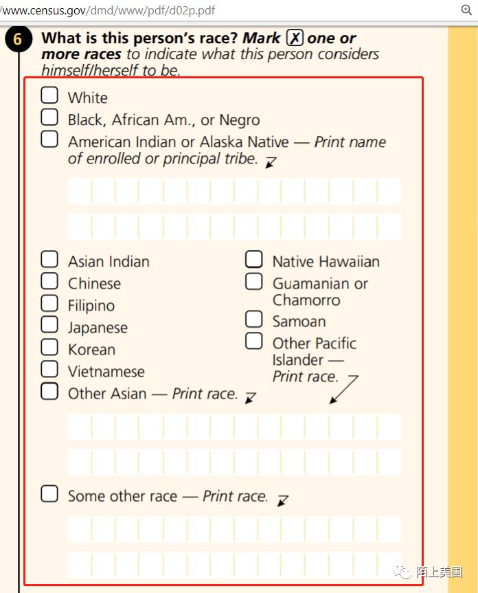 科普人口普查历史，从来没有“亚裔”这个选项
