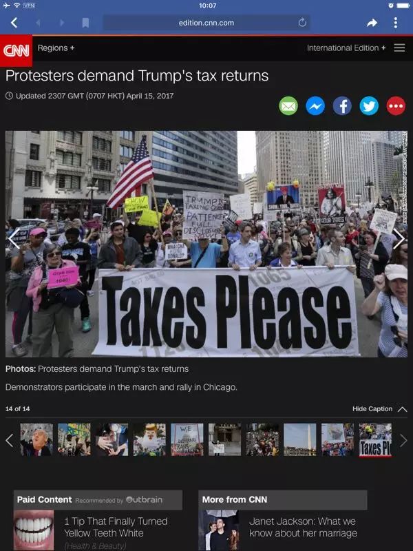 图姐 | 全美各地要求川普公布税表大游行（海量图片）