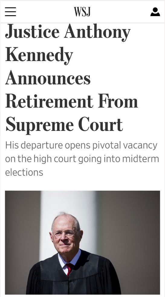 肯尼迪大法官退休，对美国未来几十年意味着什么？
