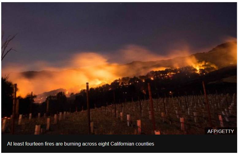 图姐 | 加州火火火，北加酒庄仙境陷火海，南加迪斯尼能见熊熊火光