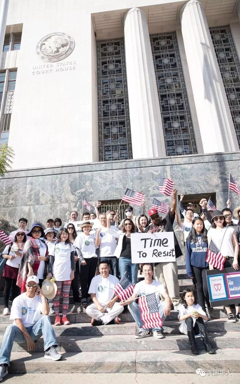 华人成功发起大集会！纽约各族裔协力抗议反移民恶法
