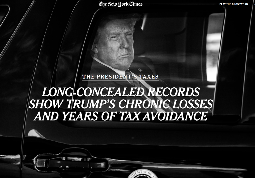 10个要点读懂《纽约时报》重磅调查文章：特朗普缴税750美元 | 图姐